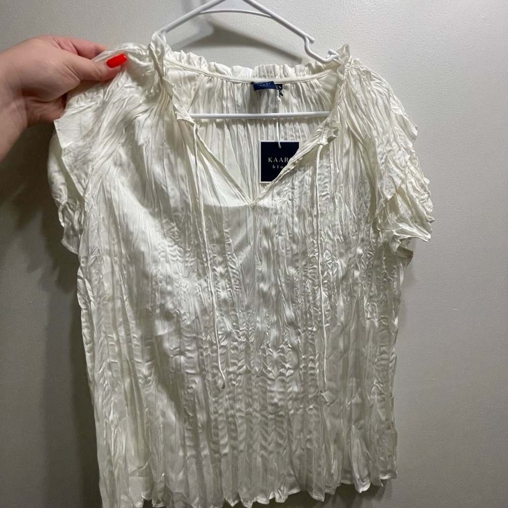 white silk blouse size medium